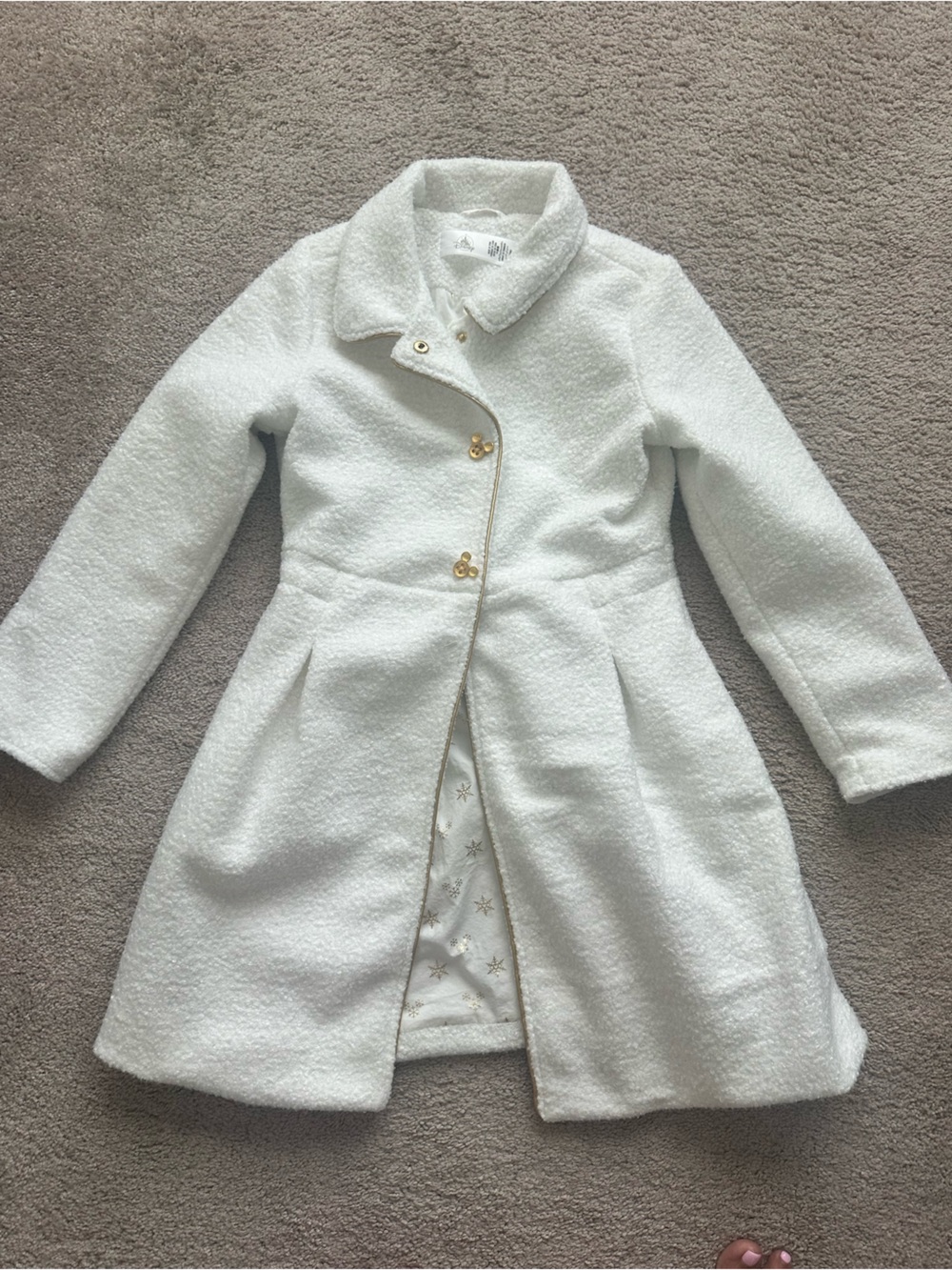 Disney Plush elegant white girls Peacoat 9/10